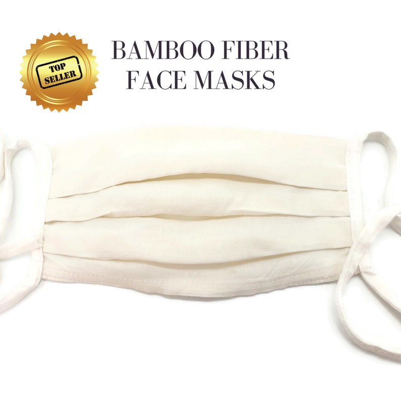 Organic Bamboo fiber face mask with filter pocket Bamboo Etsy
