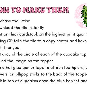 Printable Weed Cupcake Toppers Digital File 420 Party Decor Stoner Gift Birthday That's Dope Pot ...