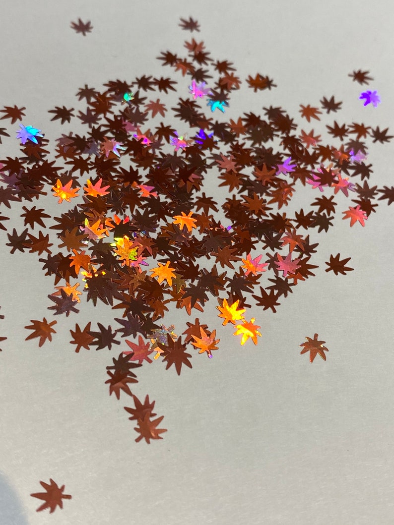 Rose Gold Holographic Cannabis Weed Leaf Glitter Stoner | Etsy