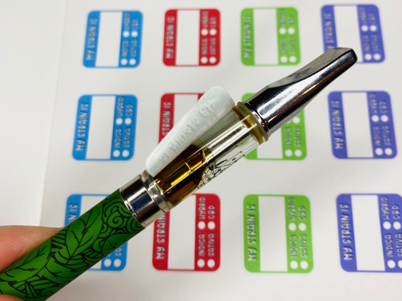 Vape Cartridge Strain Label Dab Pen Cart Strain Sticker Etsy Canada