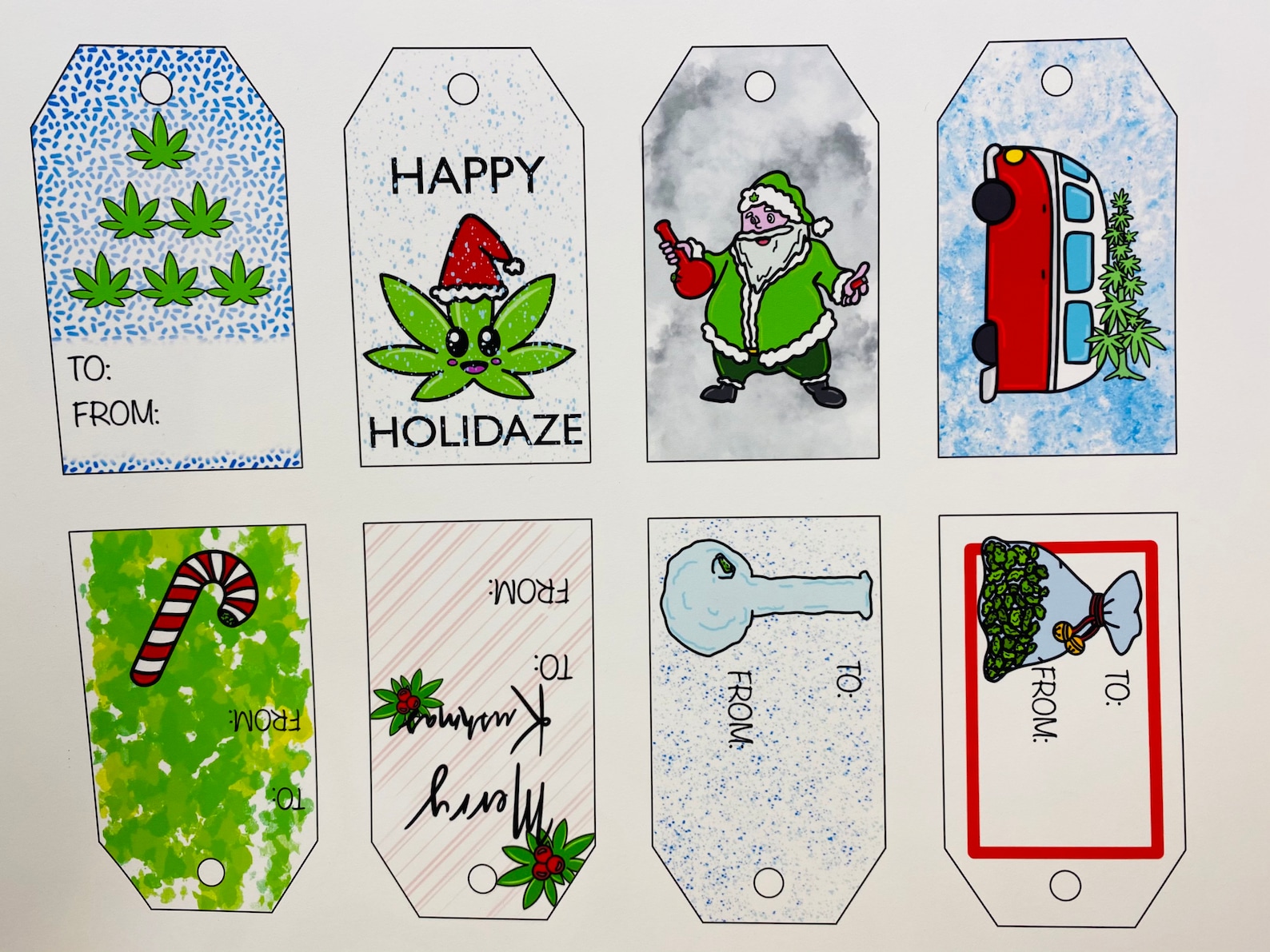Stoner Christmas Printable Hangtag Digital File 8 Etsy