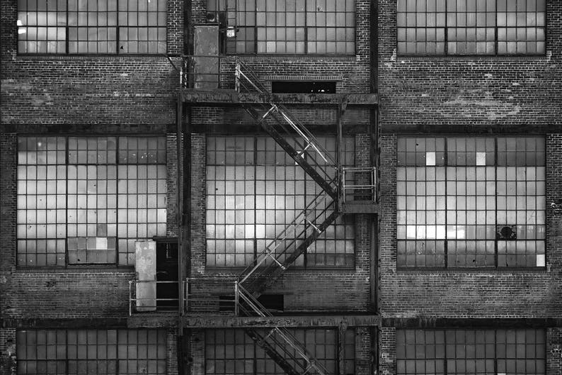 Industrial B&W Print Set Set of 4 Retro Masculine Prints Etsy