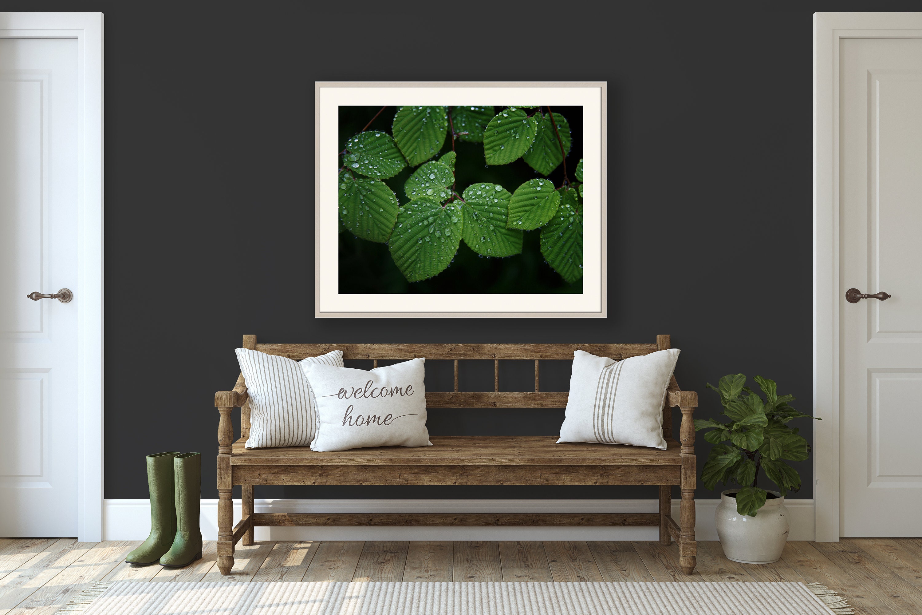 Green Nature Wall Art Emerald Green Leaf Photo Print Nature Etsy