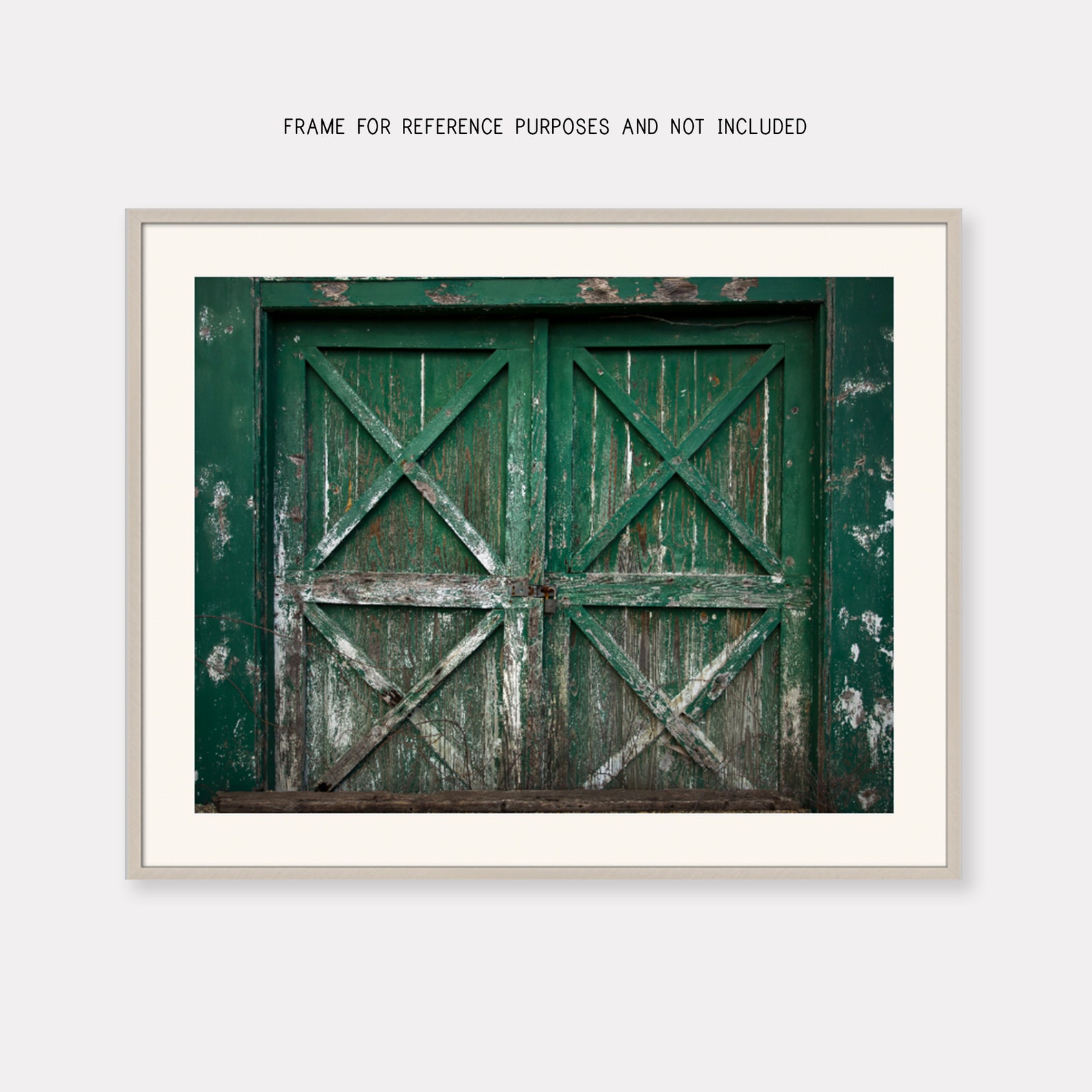 Rustic Green Door Photo Dark Green Door Art Farmhouse Wall - Etsy