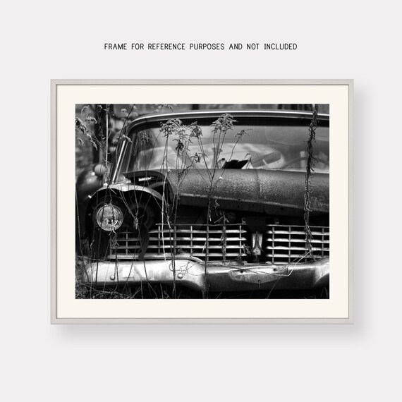 old ford plymouth car photo print junkyard classic car photo etsy hong kong