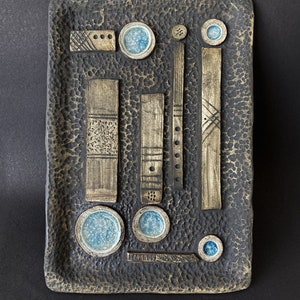 Rectangular Decorative Platter with Glass