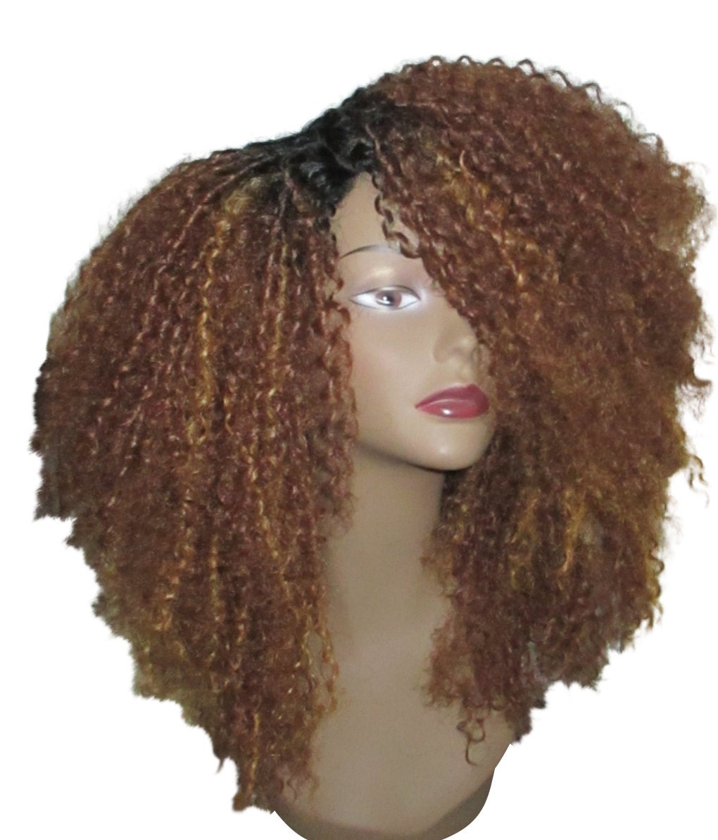 Essence Wigs Kinky Straw Curl Curly Natural Hair Wig Honey
