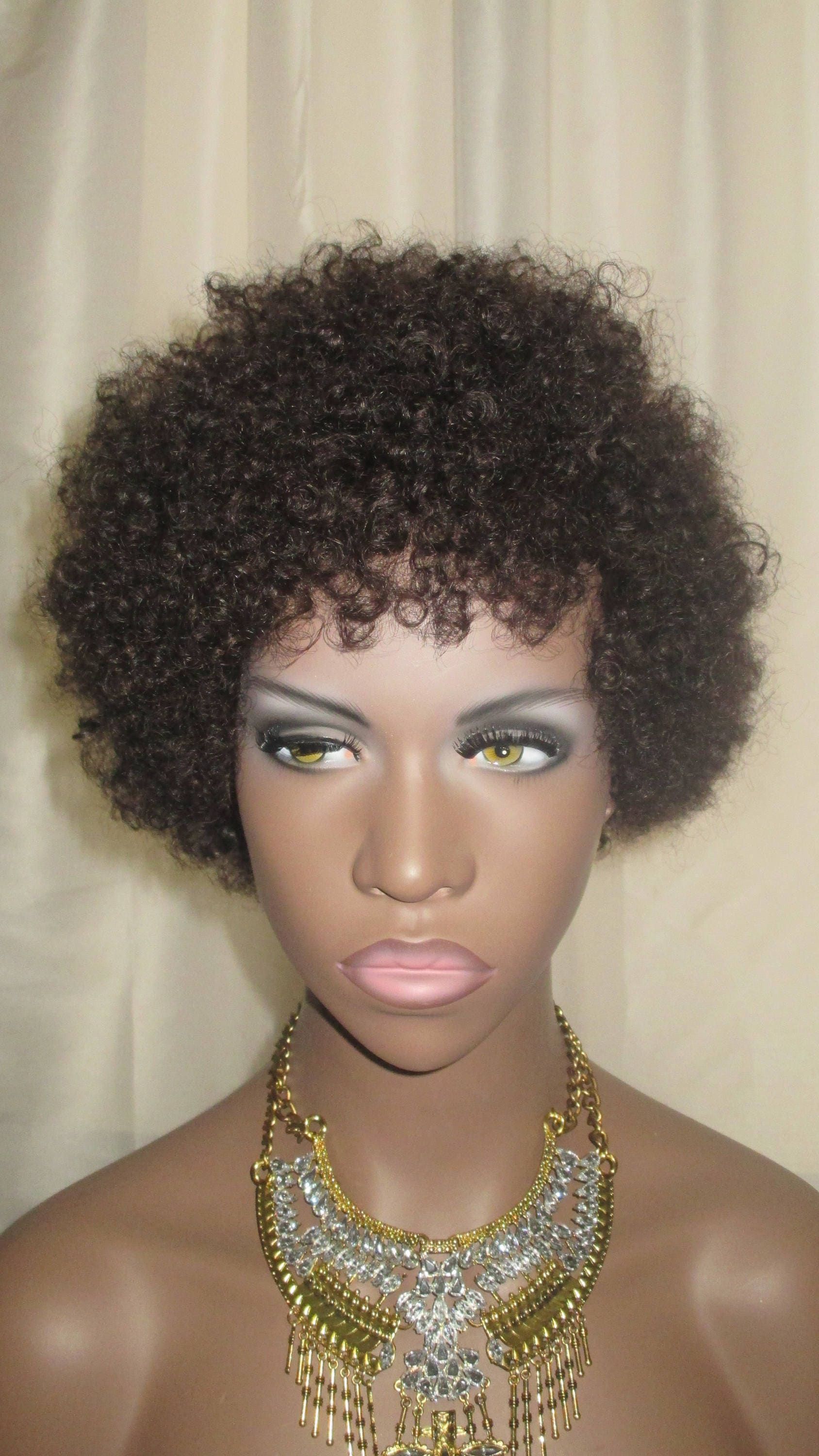 Essence Wigs Baby Bee Curls 100 Remy Human Hair Black Wig