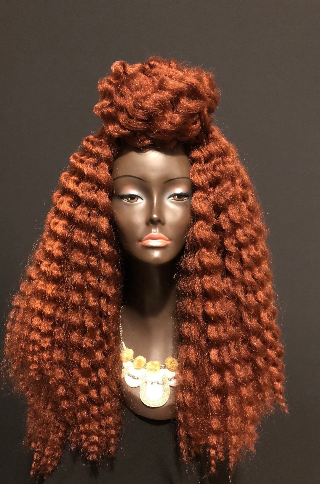 Essence Wigs Copper Kinky Tendrils Wig Etsy