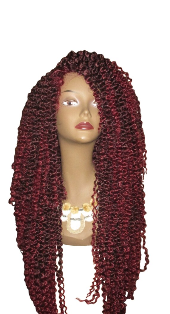 Essence Wigs Kinky Wave 2 Twist Out Long Crochet Lacefront Etsy