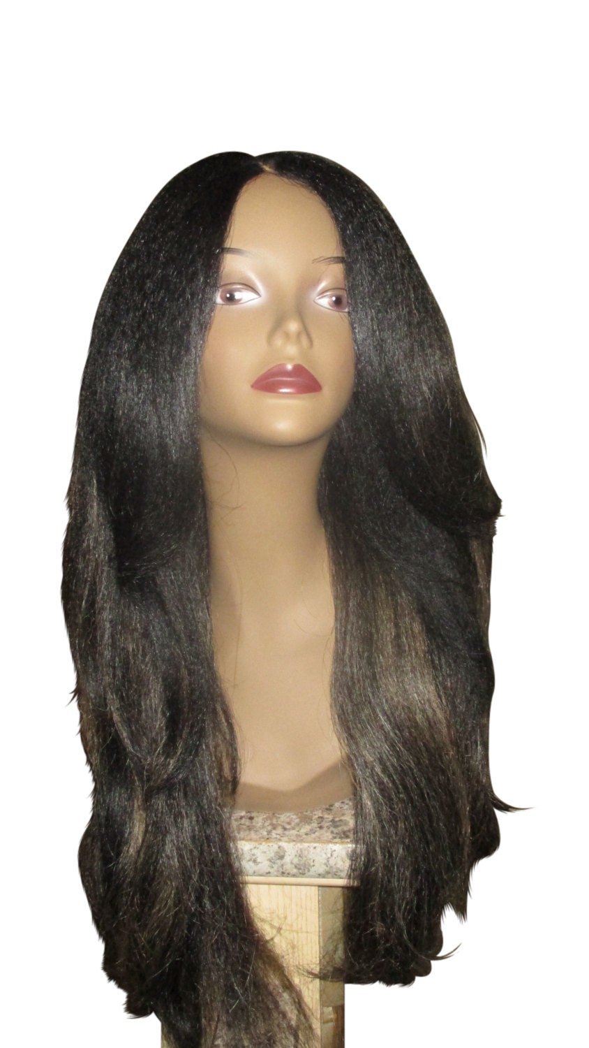 Essence Wigs Rachel Kinky Straight Italian Yaki Lacefront Wig