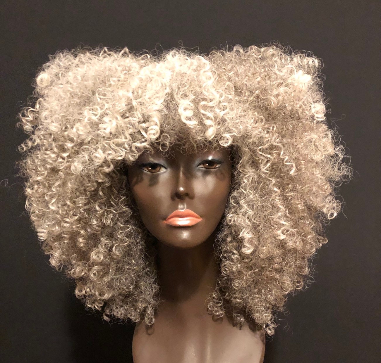 Essence Wigs Pretty Gray Lola Kinky Curly Wig Unit