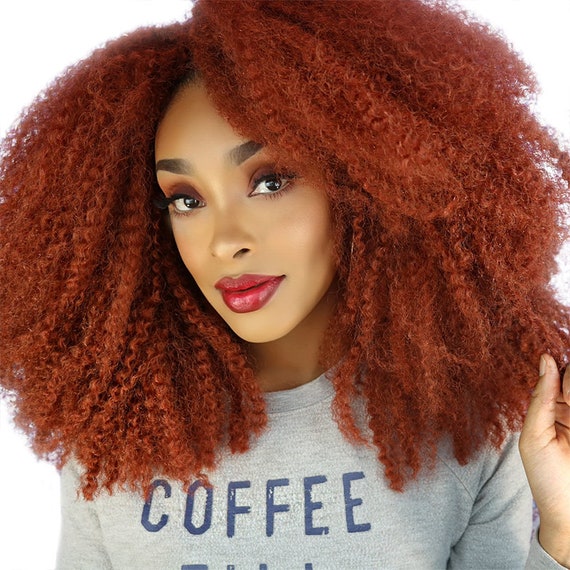 Copper Fect Kinks Copper Afro Kinky Wig Natural Hair Type 4 Etsy