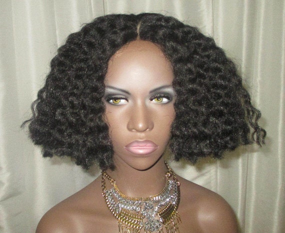 Amazing Textured Twist Out Bob Lacefront Wig Short Cut Lace Etsy