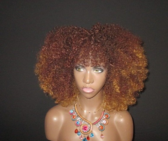 Essence Wigs Honey Blonde Burst Afro Natural Hair Va Va Voom Etsy