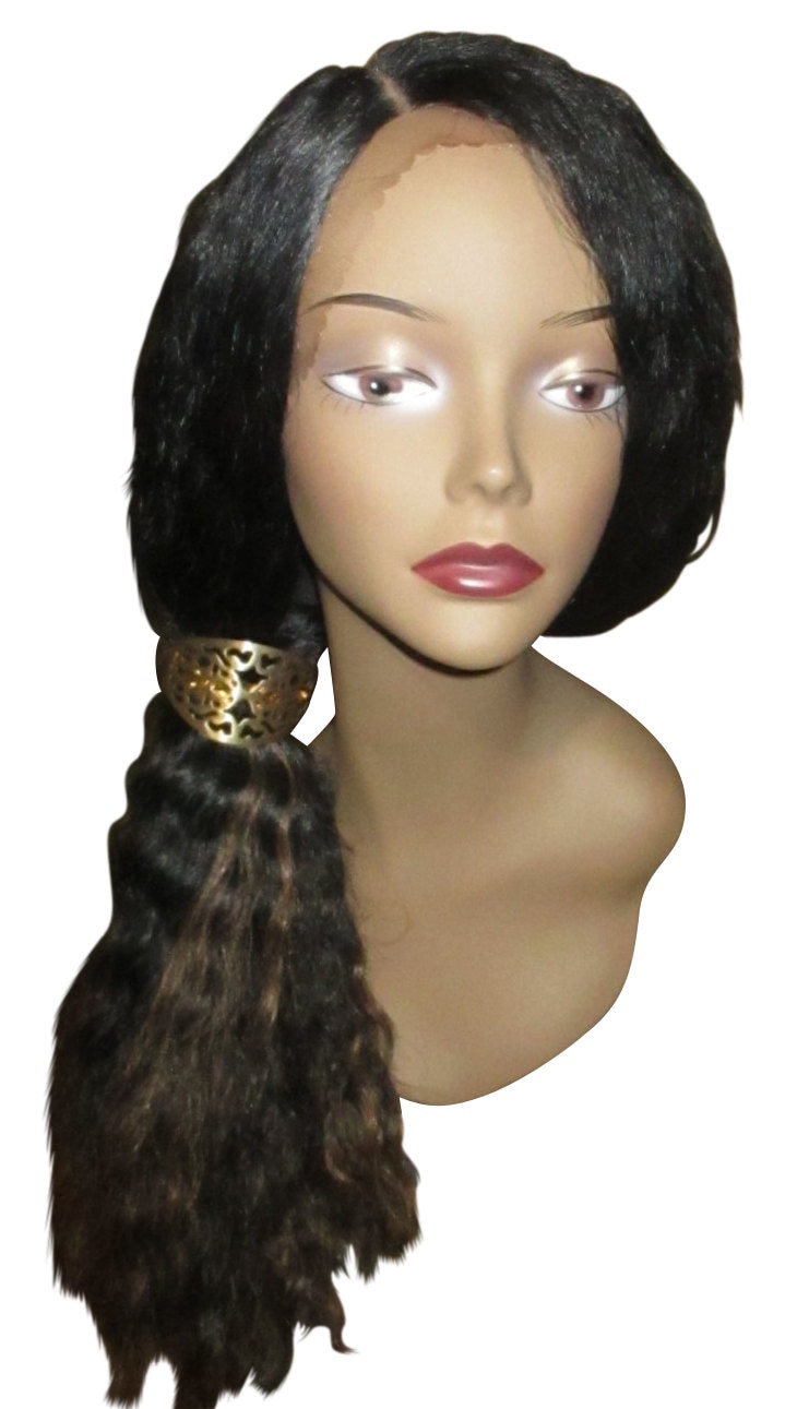 Essence Wigs Superstar Dark Brown Dirty Blonde Highlights