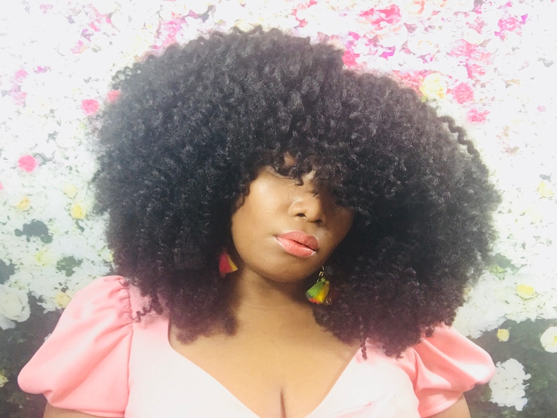 Essence Wigs Crochet Wig Black Natural Hair Twist Out Wig W Etsy