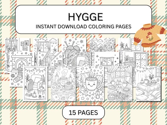 Hygge Coloring Pages: Cozy Moments (A4 PDF File)