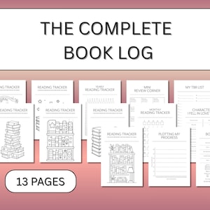 Den kompletta bokloggen: Bokdagbok för läsare (A5 PDF-filer)