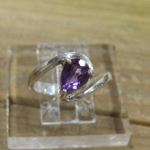 Vintage Sterling Silver Amethyst Ring Size 6.25