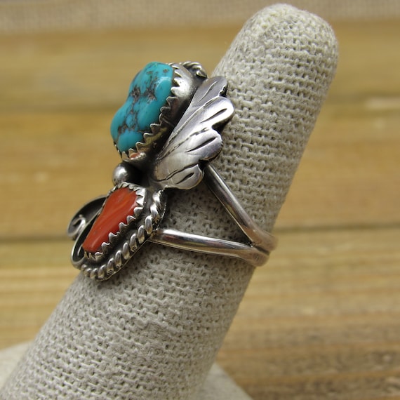 Vintage Southwestern Sterling Silver Turquoise an… - image 2