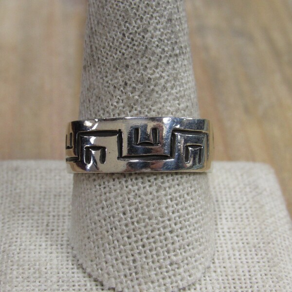 Vintage Sterling Silver Overlay Band Ring Size 11.25