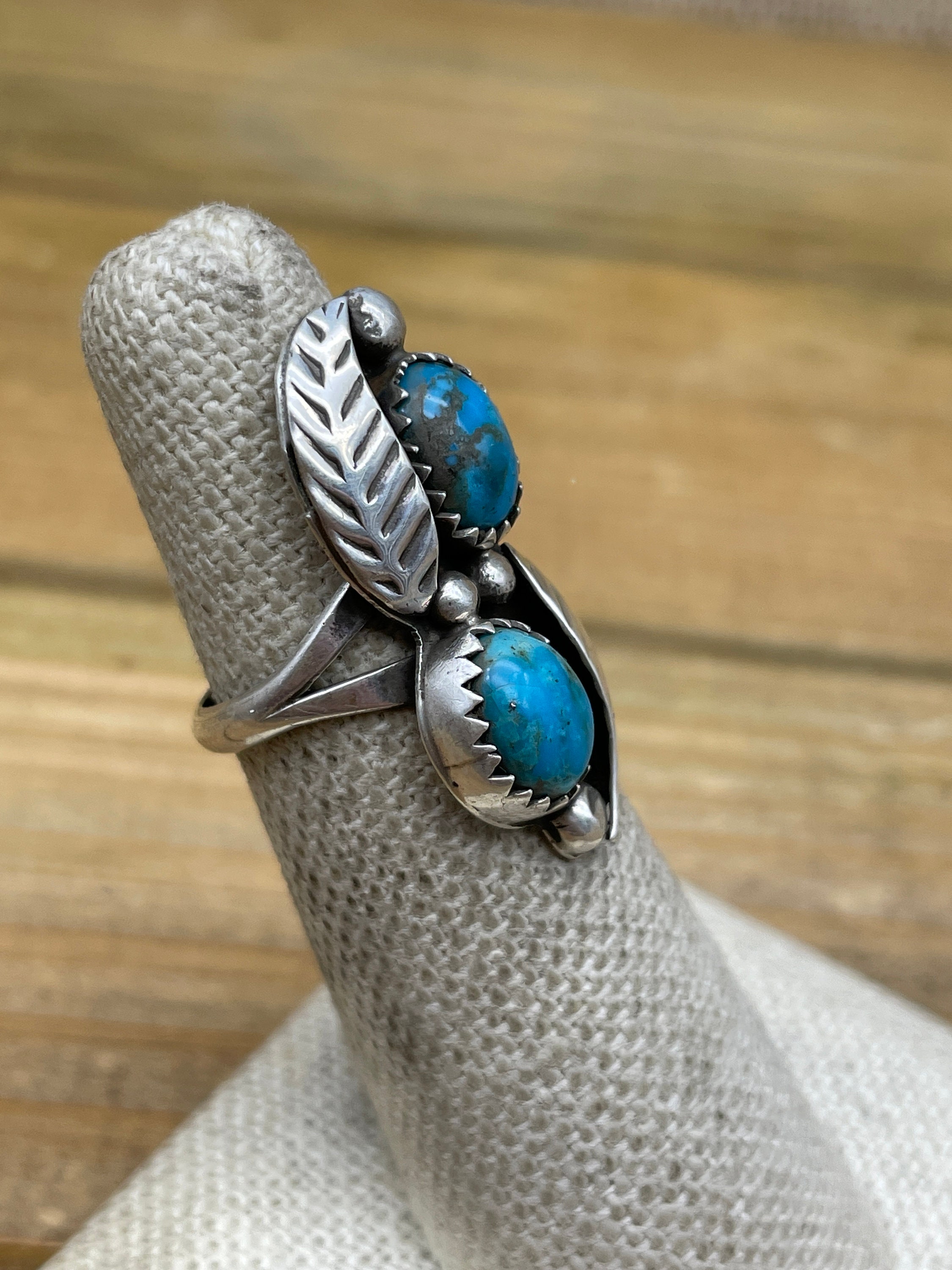 Amazon.com: Turquoise 925 Sterling Silver Leaf Ring