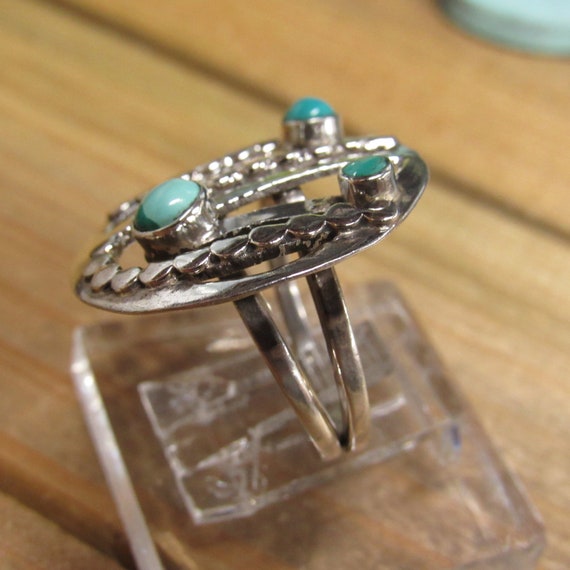 Vintage Sterling Silver Turquoise - image 2