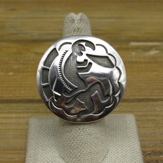 Vintage Sterling Silver Overlay Native American K… - image 1