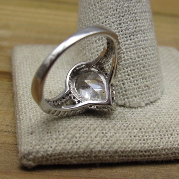Vintage Sterling Silver and Teardrop-Shaped Cubic… - image 4