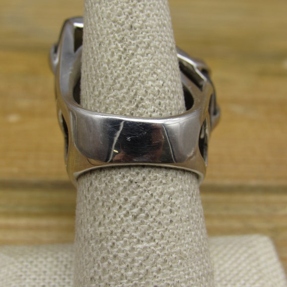 Heavy Sterling Silver Labradorite Statement Ring … - image 4