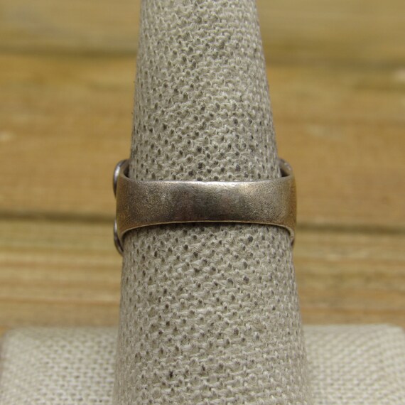 Vintage Sterling Silver Oval Shaped Onyx Ring Siz… - image 4