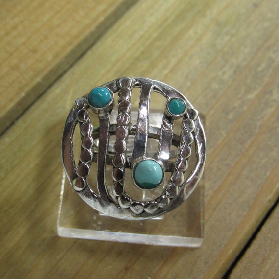 Vintage Sterling Silver Turquoise - image 1