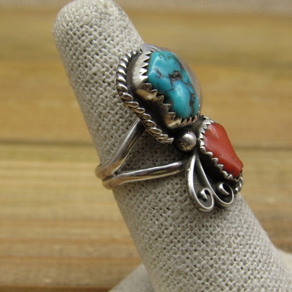 Vintage Southwestern Sterling Silver Turquoise an… - image 3