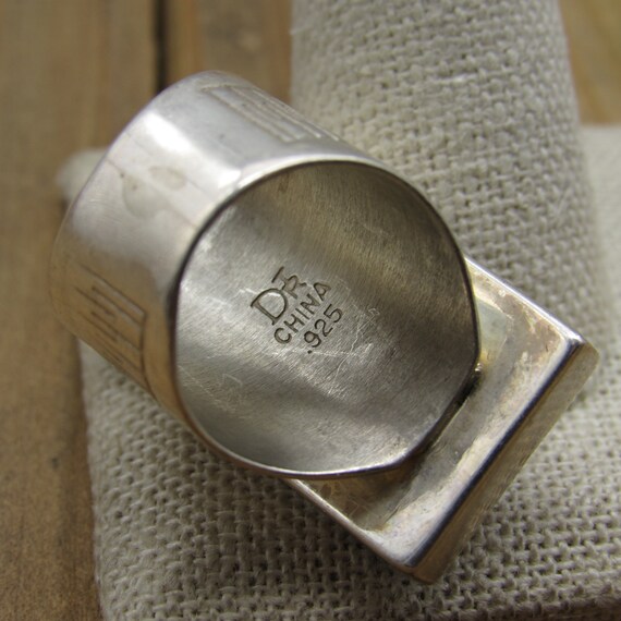 Large Rectangle Amethyst Sterling Silver Statemen… - image 4