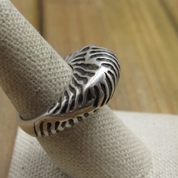 Heavy Vintage Sterling Silver Mexican Statement R… - image 3