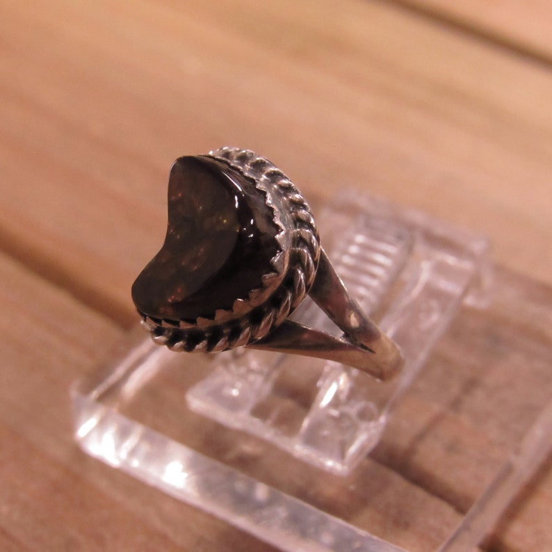 Vintage Sterling Silver Fire Agate Ring Size 6.5