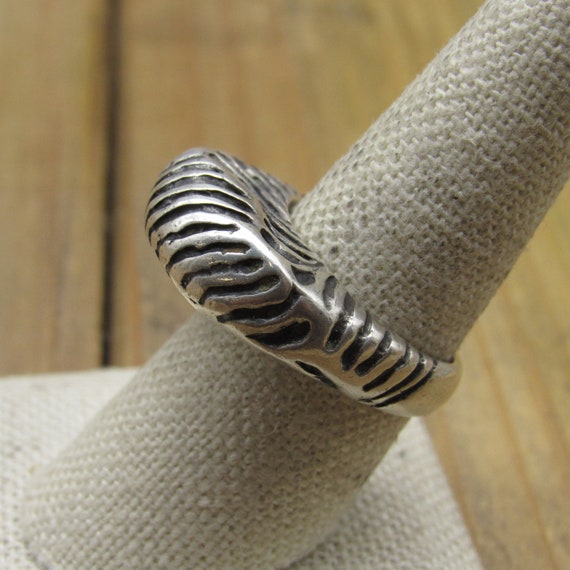 Heavy Vintage Sterling Silver Mexican Statement R… - image 2