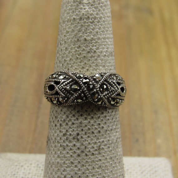 Suspicion Sterling Silver Marcasite 3 Piece Ring Set - QVC.com