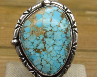 New Sterling Silver #8 Turquoise Ring By Jose Campos Size 8.25