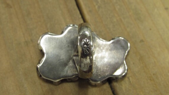 Vintage Sterling Silver Turquoise and Branch Cora… - image 4