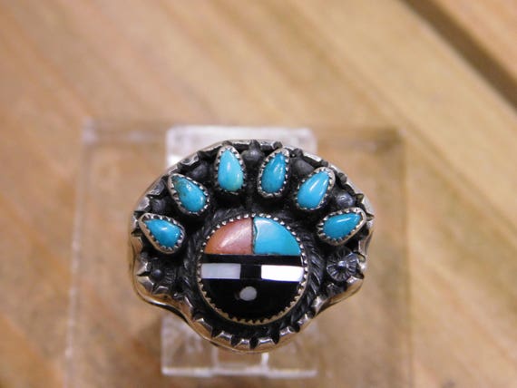 Sterling Silver Multi Stone Ring Size 6.75