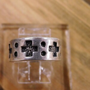Vintage Sterling Silver Cross Ring, Size 9 3/4, Solid 13.5g Vintage Sterling Silver Cross Ring, Size 9 3/4, Solid 13.5g