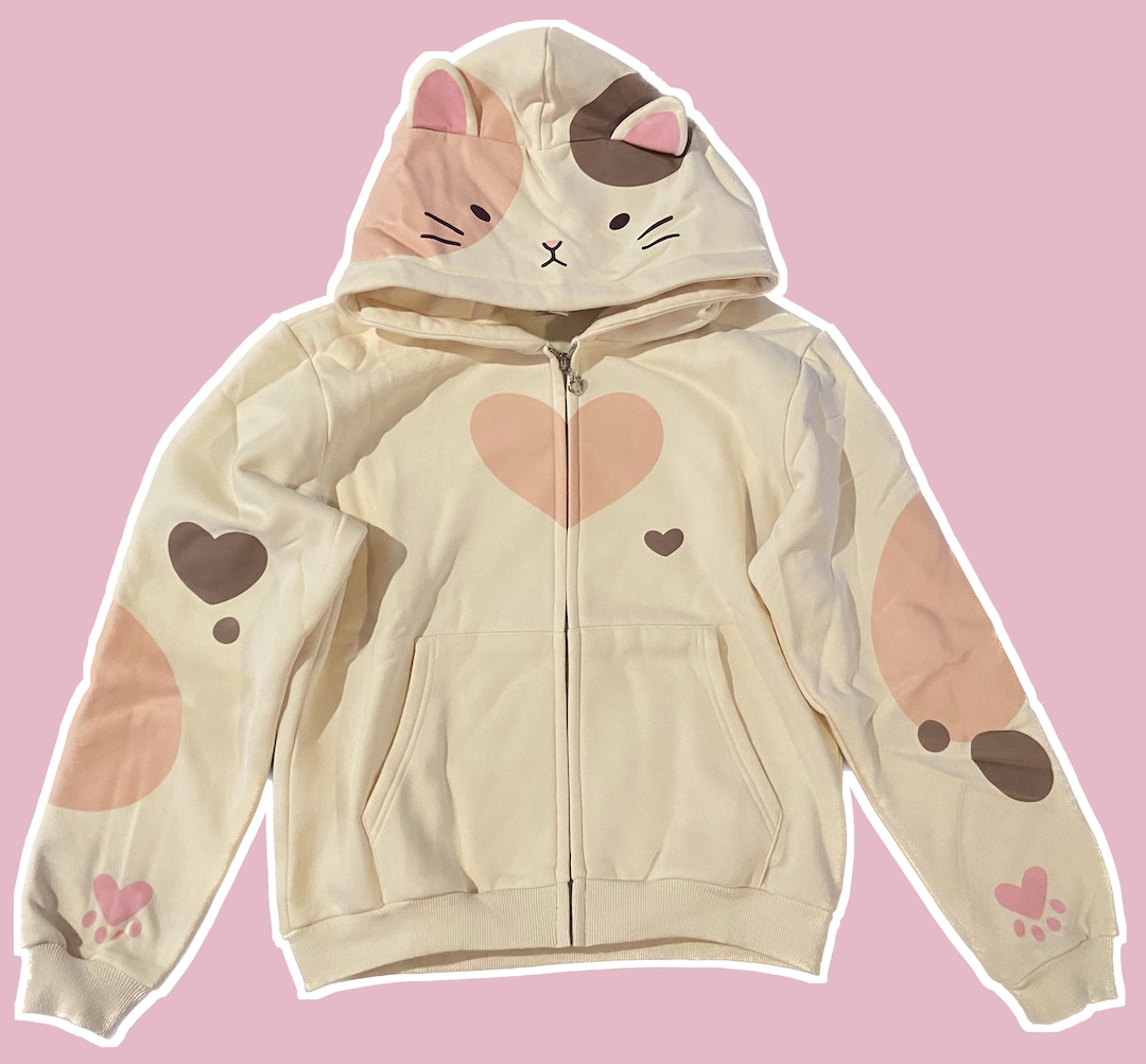 Cat zip hoodie hotsell