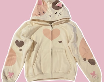 Official Calico Game Cat Zip Up Hoodie