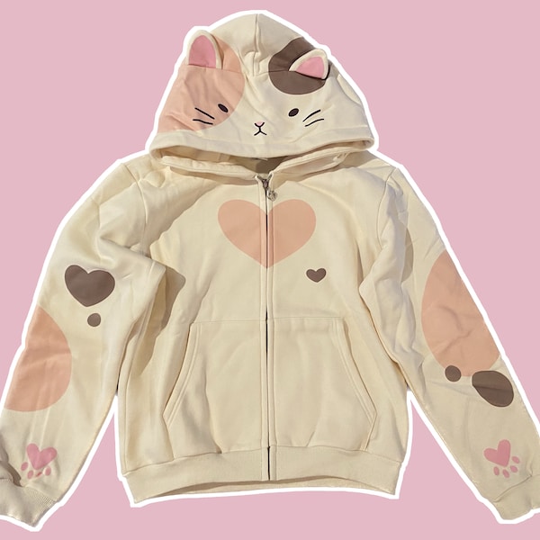 Official Calico Game Cat Zip Up Hoodie