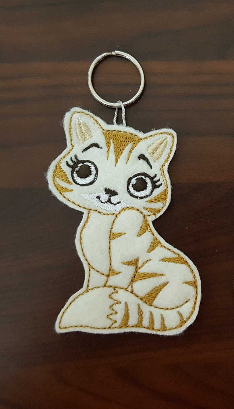 In the hoop keychain Machine embroidery design ITH Etsy