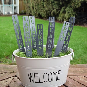 Individual Metal Garden Markers | Plant Stakes | Herb Markers | Metal Garden Stakes | Vegetable Markers | Gardening