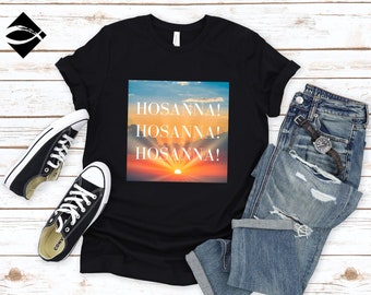 ¡HOSANA! Camiseta cristiana / Ropa religiosa de moda para adoración y alabanza / Regalo inspirador para hombres y mujeres / Mejor valorado en Etsy