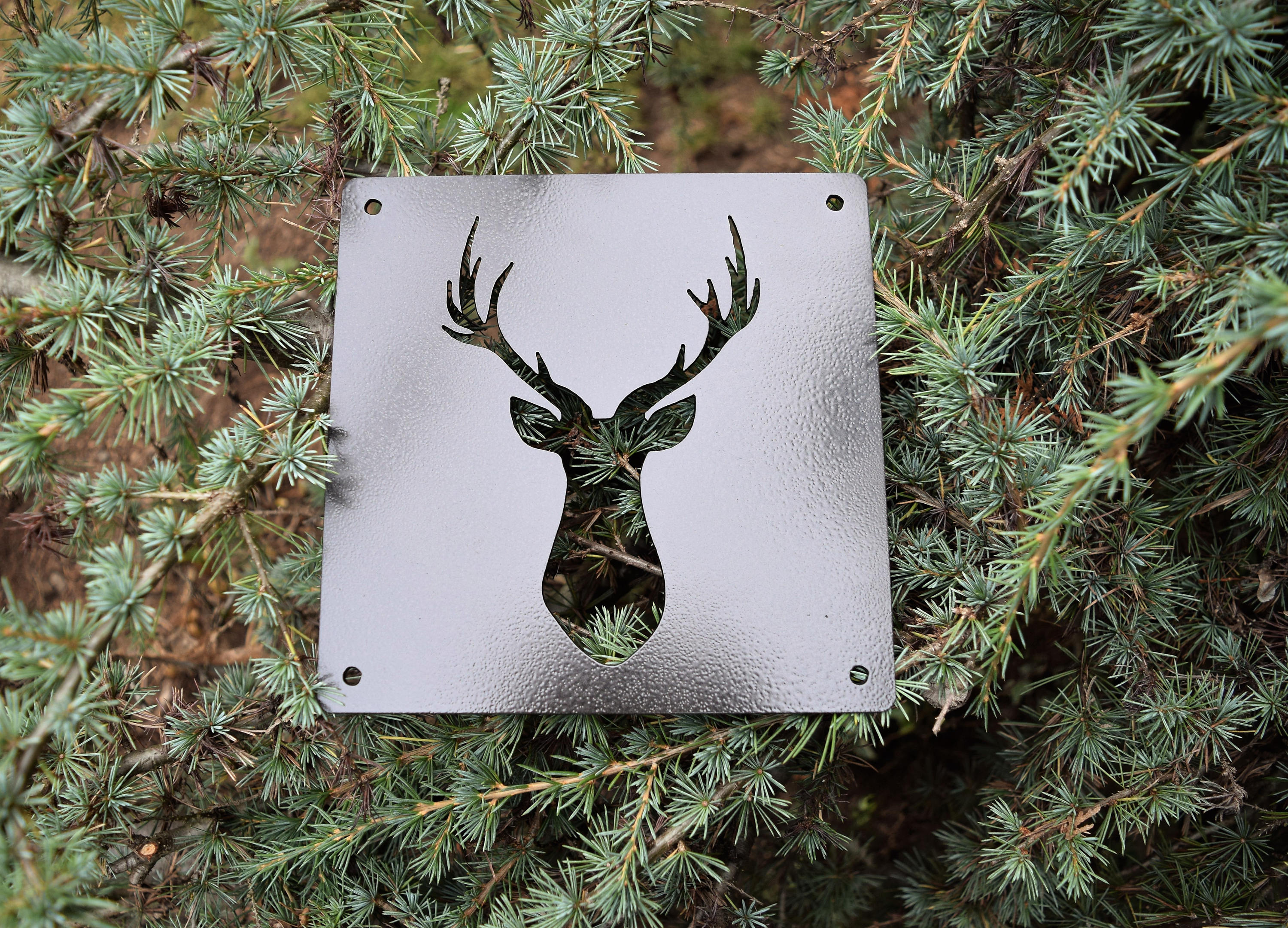 Metal Deer Cutout Silhouette Sign Custom Deer Sign Hunters Etsy